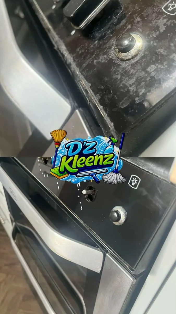 D’Z Kleenz before and after — Oven degreased